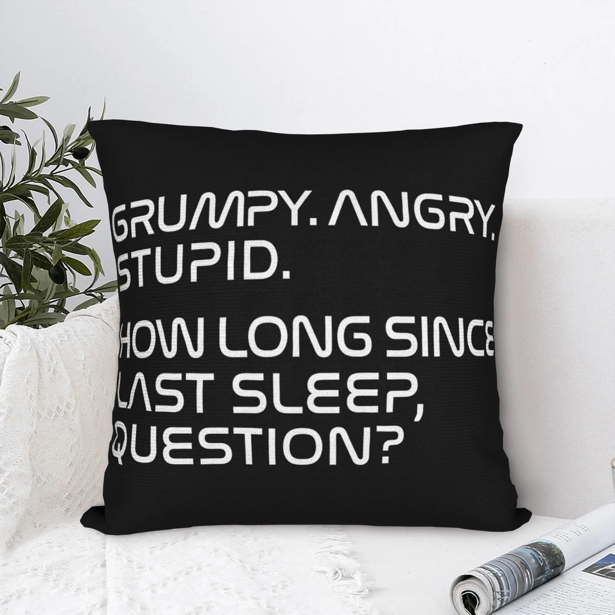 Project Hail Mary Grumpy-Rocky Quote Pillowcase Polyester Cushion Cover Decor Sci-Fi Adventure Throw Pillow Case Cover Zipper