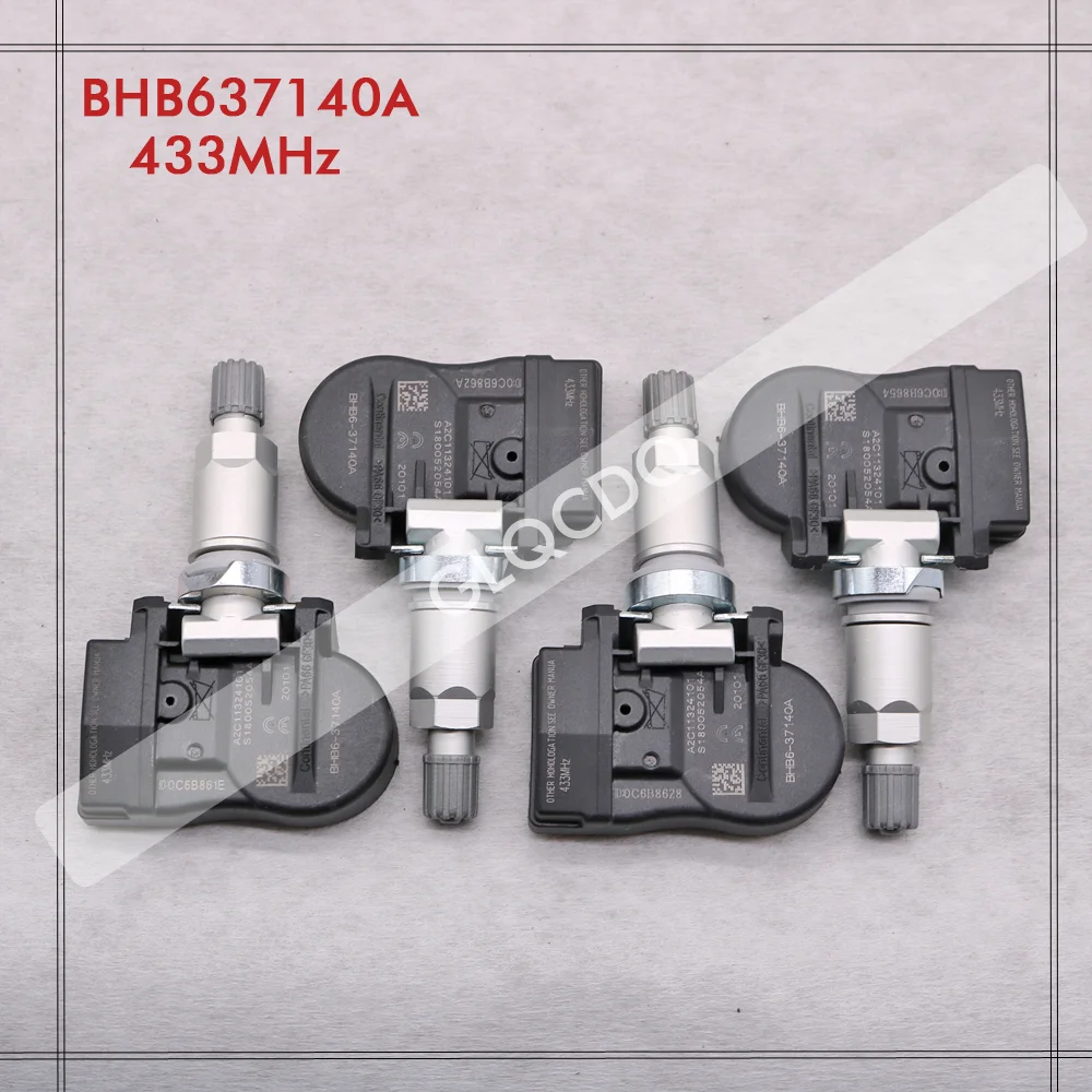 4PCS NEW TIRE PRESSURE SENSOR FOR MAZDA 2 3 5 6 CX-3 CX-5 CX-7 CX-9 MX-5 BHB637140 BHB637140A GS1D37140 433MHz