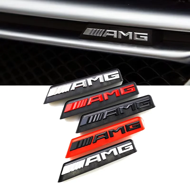 For Mercedes Benz AMG Smart W205 C300 W203 W206 W108 W124 W126 W140 1pc Car Sticker Emblem Front Grille Badge Auto Accessories view 2