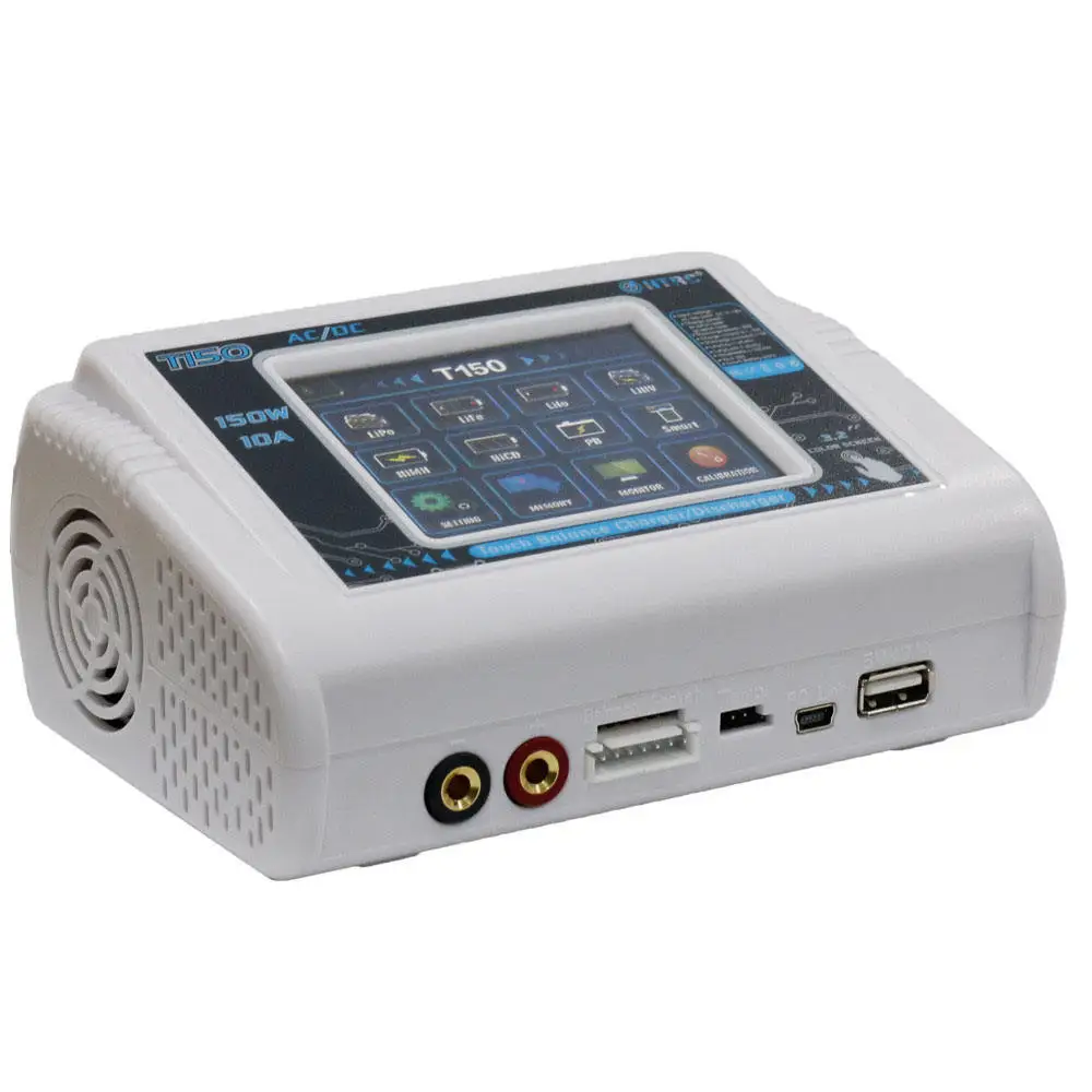 

HTRC Touch Screen Smart Balance Charger Discharger T150 AC/DC 150W 10A For RC LiPo LiHV LiFe Lilon NiCd NiMh Pb Battery