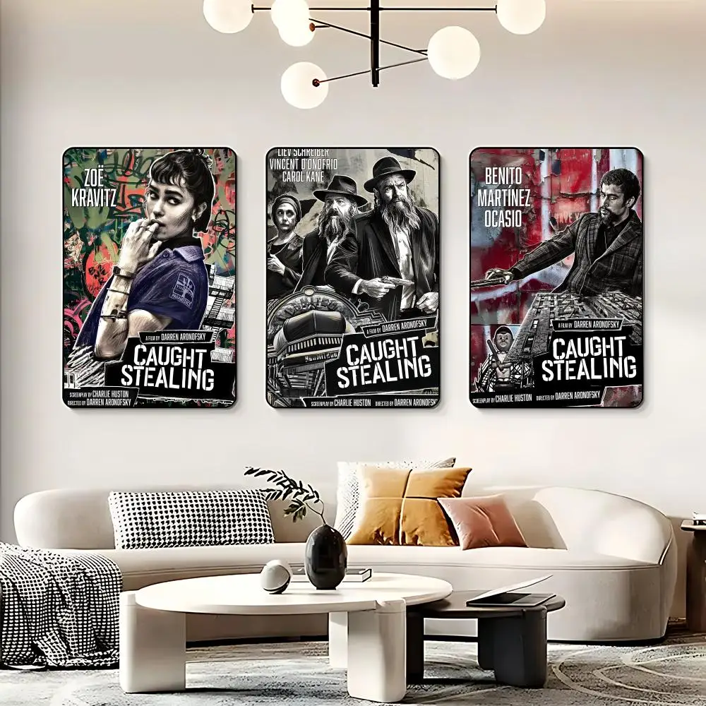 Movie C-Caught Stealing Poster HD Self Adhesive Waterproof Wall Art Ideal for Home Office Dorm Bedroom Great Gift