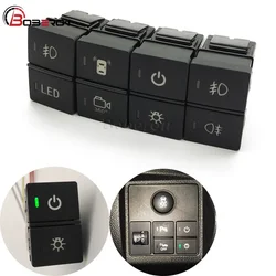 1pc Dual Key Switch Fog Light Radar Power On Off LED Light Headlight Switch Button For Honda URV CRV AVANCIER CITY Accord