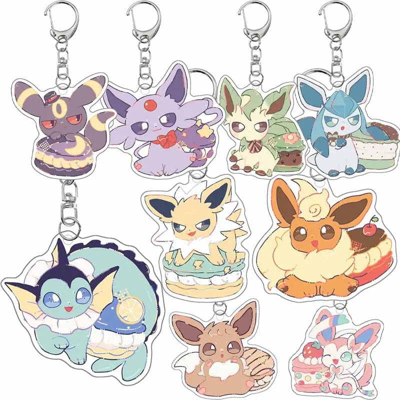 

Креативный десерт Flareon Glaceon Umbreon Espeon Sylveon Eevee аниме мультфильм акриловый брелок Kawaii милая сумка кулон подарки игрушки