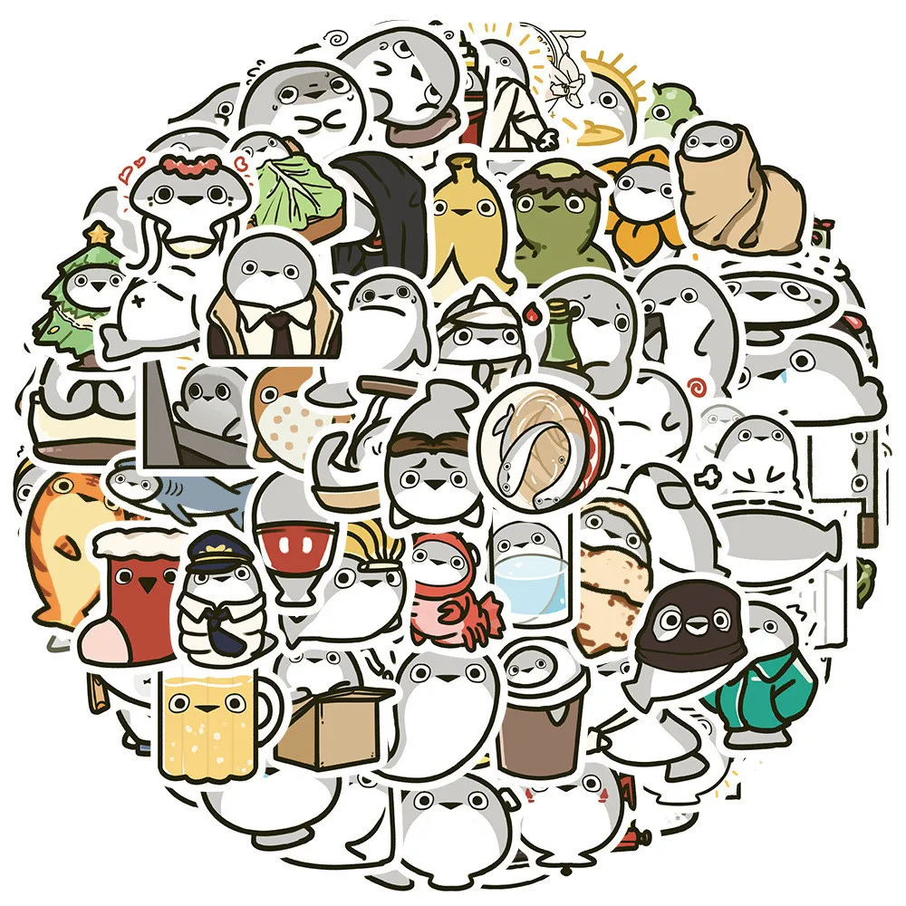 80PCS Animal Cute Sacabambaspis Waterproof Graffiti Stickers for Helmet Bicycle Hand Account Pencil Case Decals Papery Pop Store