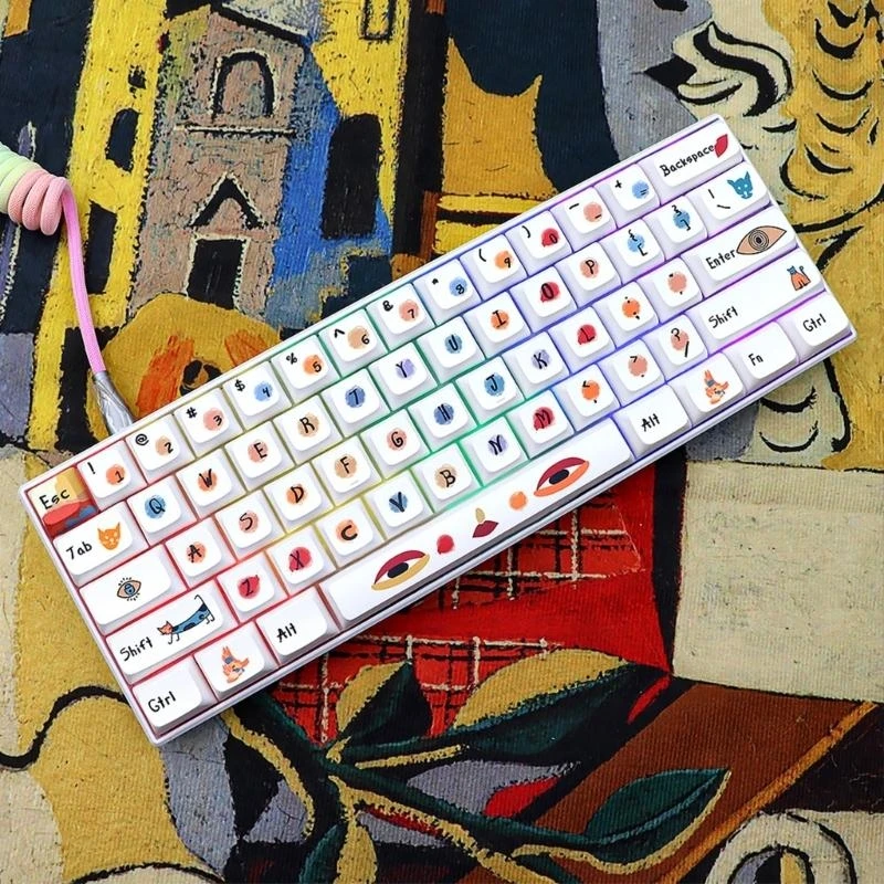 

P5EA 136 Кепка с рисунком граффити XDA Profile Keycap PBT DYE-сублимационная колпачок для переключателя MX