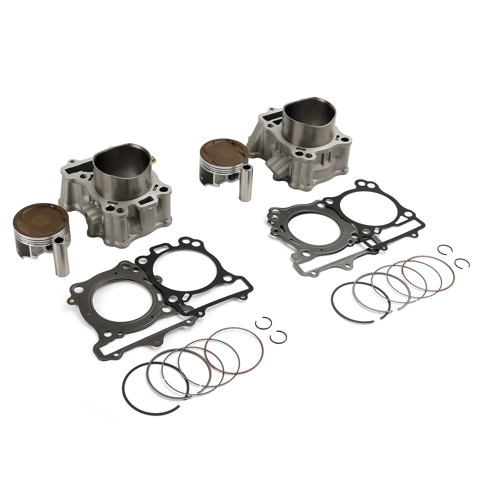 Front and Rear Cylinder Piston Gasket Top End Rebuild Kit for 650cc Engine 1999-2011 High Performance