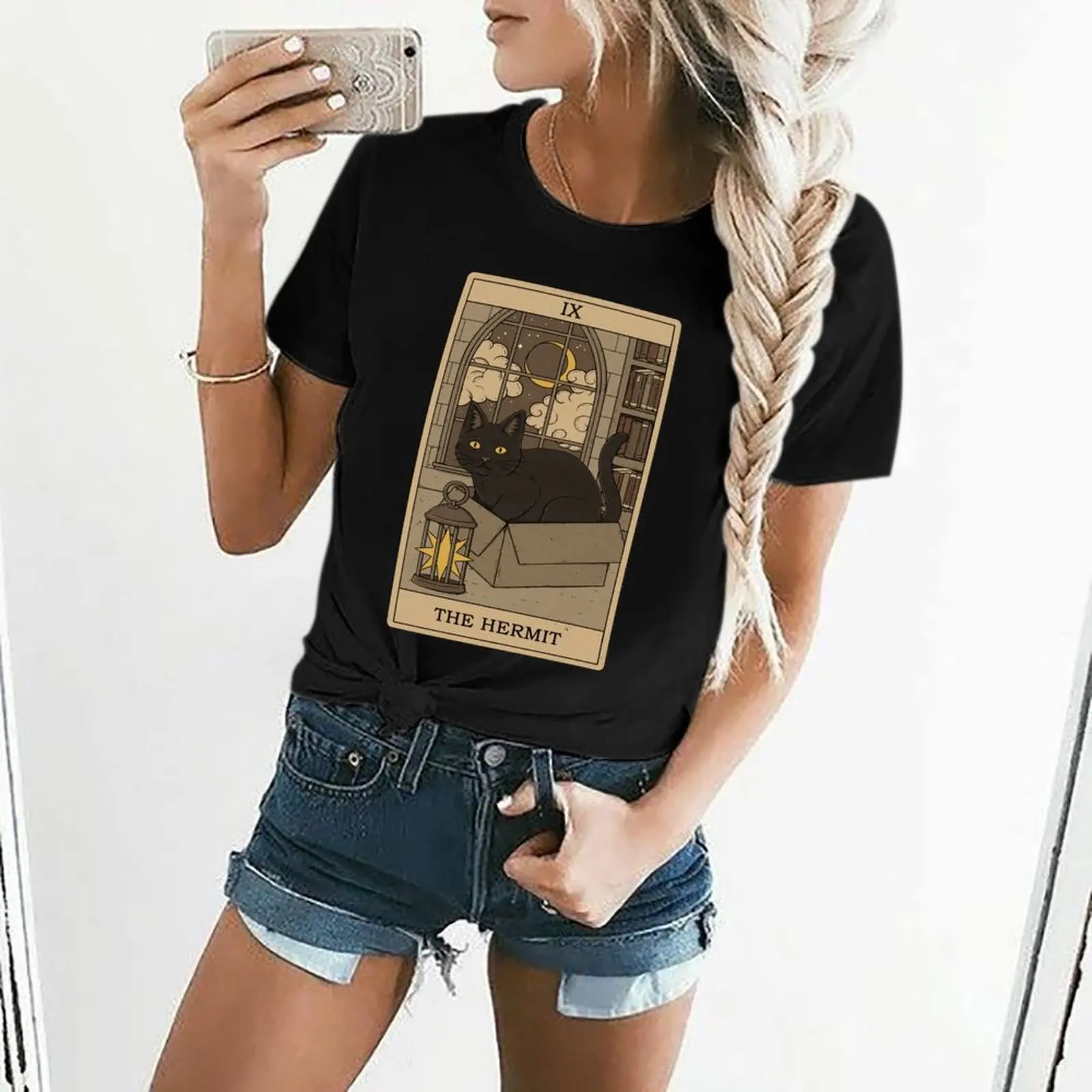 The Hermit t-shirt tees summer top cute top abbigliamento estetico magliette donna