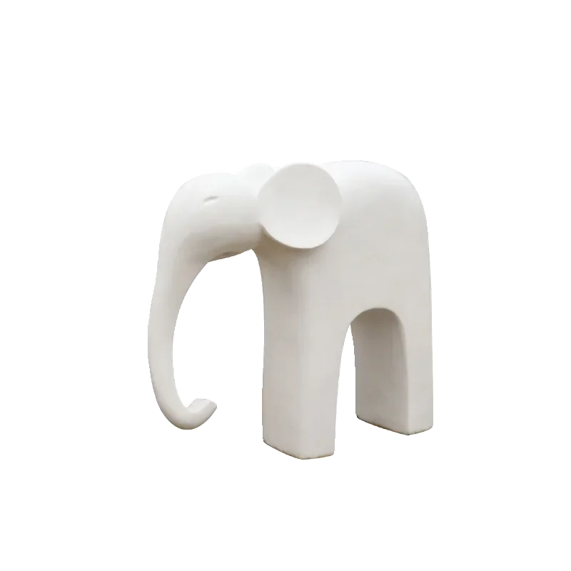 Outdoor simulation geometric elephant fiberglass sculpture park shopping mall community decoration abstract ornament