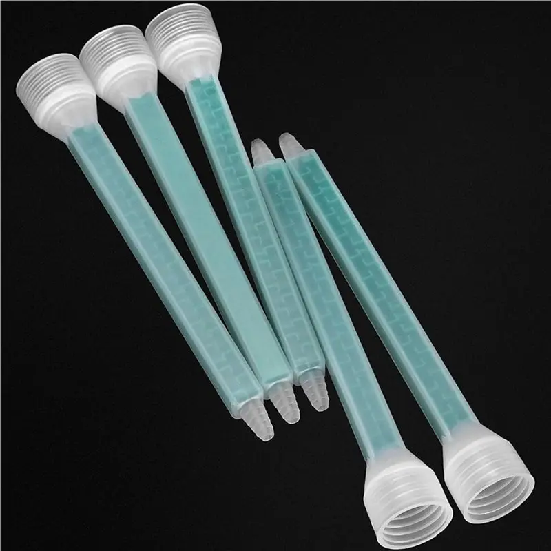 24 Element Epoxy Mixing Nozzle, Static Mixing Nozzle Tip For Adhesive Cartridges 100Pcs-A68E
