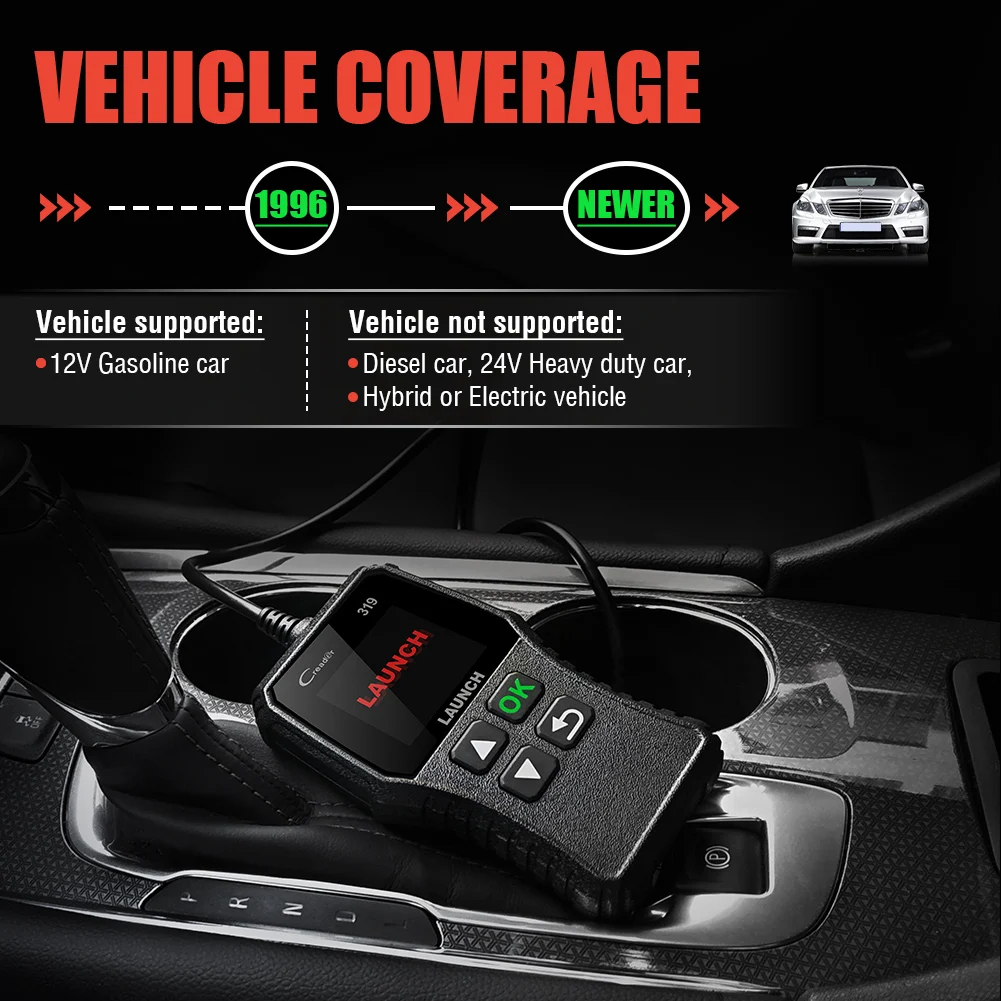 LAUNCH X431 Creader 319 CR319 Auto Code Reader OBDII Scanner Professional Automotive Scanner Obd2 Scanner Diagnostic Tools X431