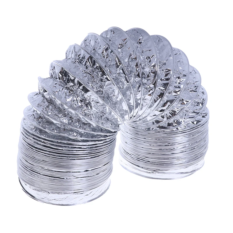 

4 Inch 100mm Ventilator Pipe PVC Aluminum Tube Air Ventilation Hose Flexible Exhaust Duct 3/2M System Vent Bathroom New