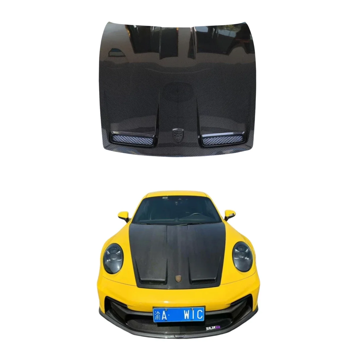 

Hot Sale Dry Carbon Fiber Hood GT3 Style for Carrera CarreraS 992 911 Carbon Front Bonnet Engine Hood Autoparts