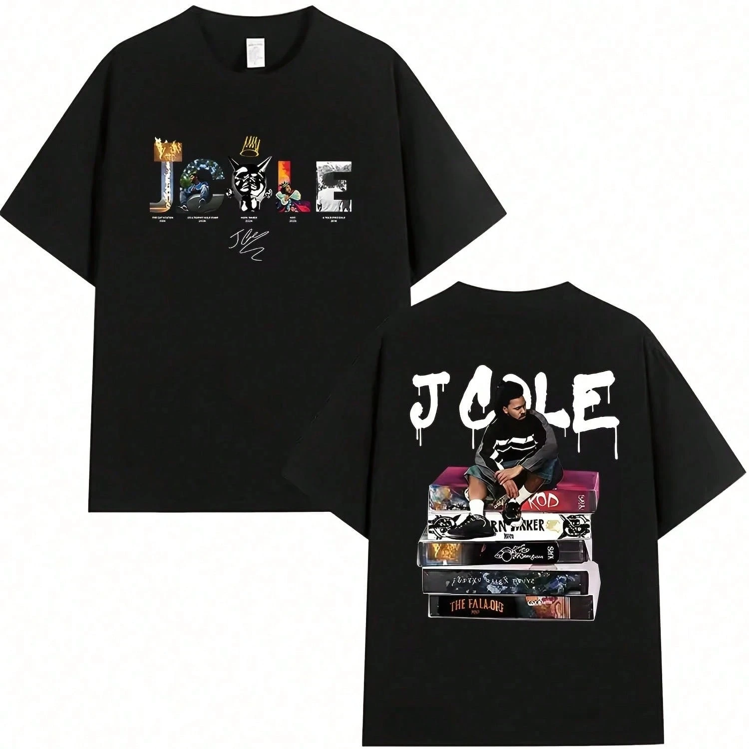 Men's Rapper J Cole THE FALL OFF Tour Album 2026 Graphic T Shirt Vintage Cotton T-Shirts Hip Hop Clothing T-Shirt, Skin-Friendly