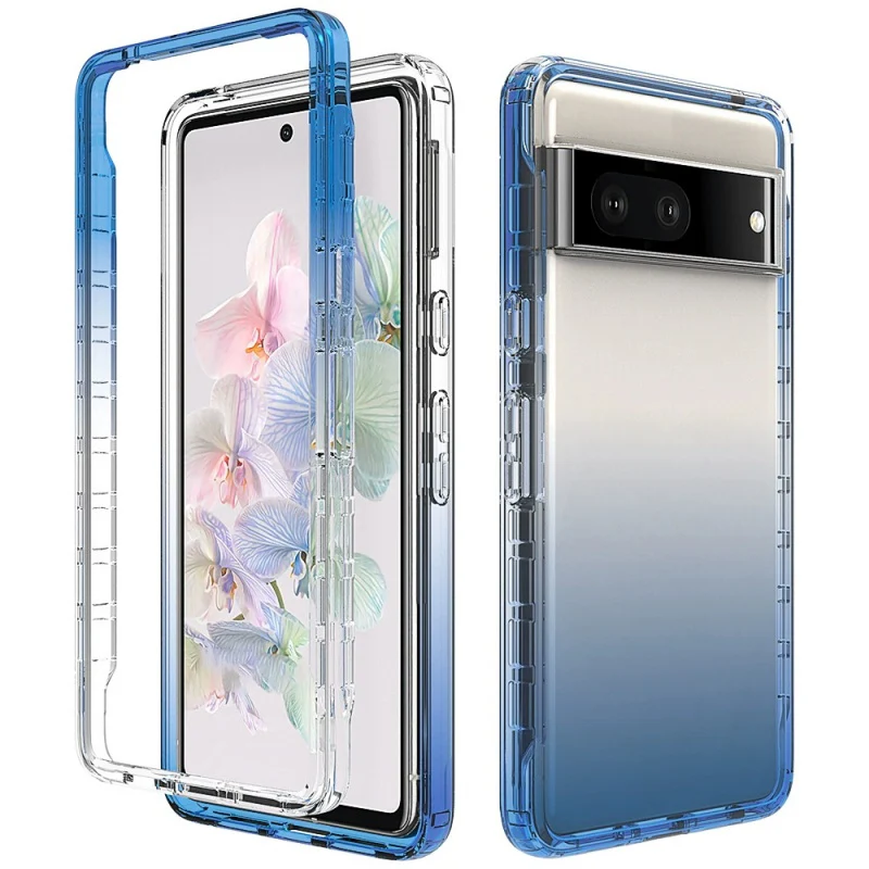 

2025 Fashion Clear Gradient 2 In 1 Phone Cover For Google Pixel 9 Pro 8 8A 7 pixel 7a case pixel 8 pro Shockproof Case