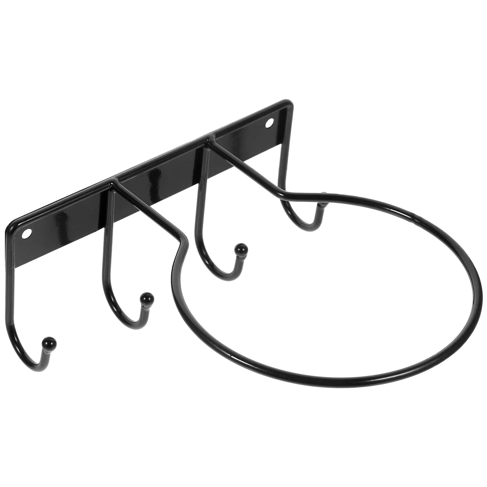 

Basketball Storage Rack WallMounted Iron Basketball Football Holder Black Longlasting Display Shelf Home Decor