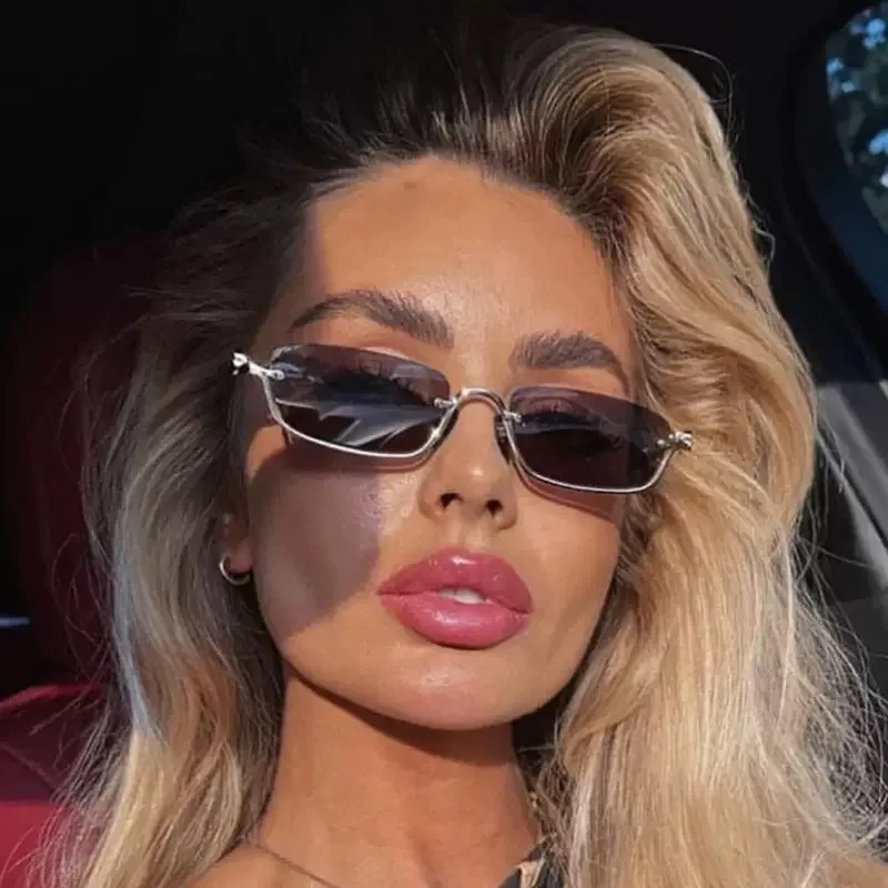 Gafas de sol cuadradas de Metal antiultravioleta, montura pequeña, gafas de conducción Unisex, accesorio informal de ropa de calle para hombres y mujeres