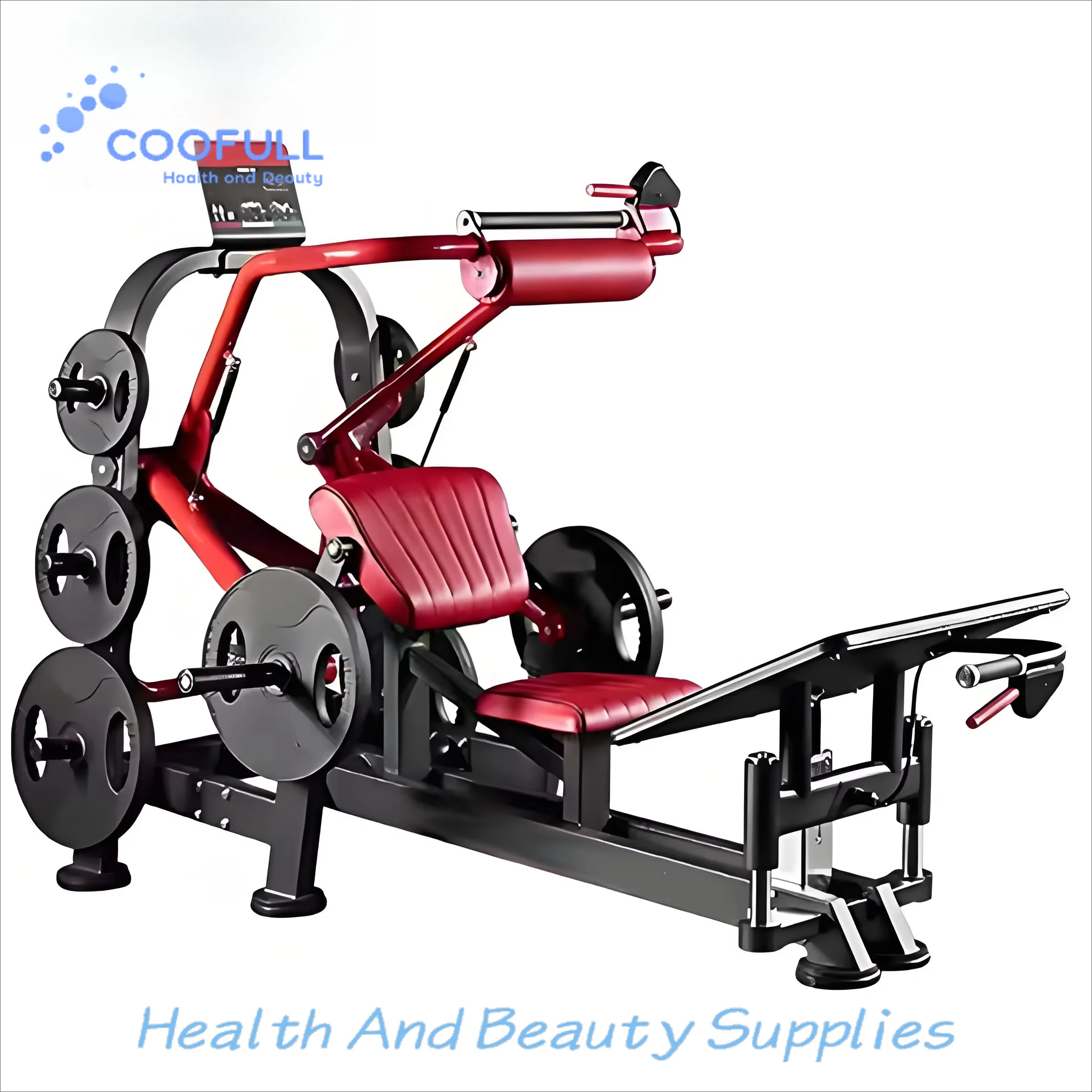 Coofull SAERDE High-End Steel Fitness Trainer Factory Loaded Leg and Hip Thrust Machine with Thickened Tube Plate