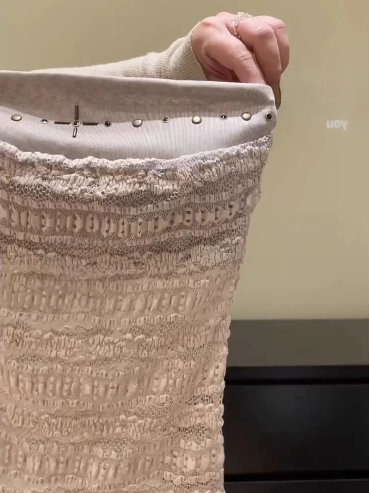 セクシーなショートレースクロップトップ女性の夏のデザイン痩身メッシュビスチェタンクトップ通勤スタイルレギュラー丈ノースリーブトップ