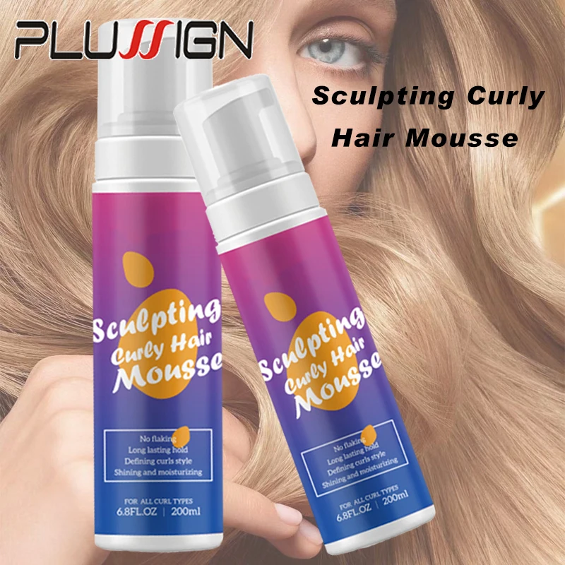 Lockiges Haar-Mousse, Frisur-Mousse für Frauen, natürliches, feuchtigkeitsspendendes Anti-Frizz-Spray für lockiges Haar, langanhaltende Haltstruktur