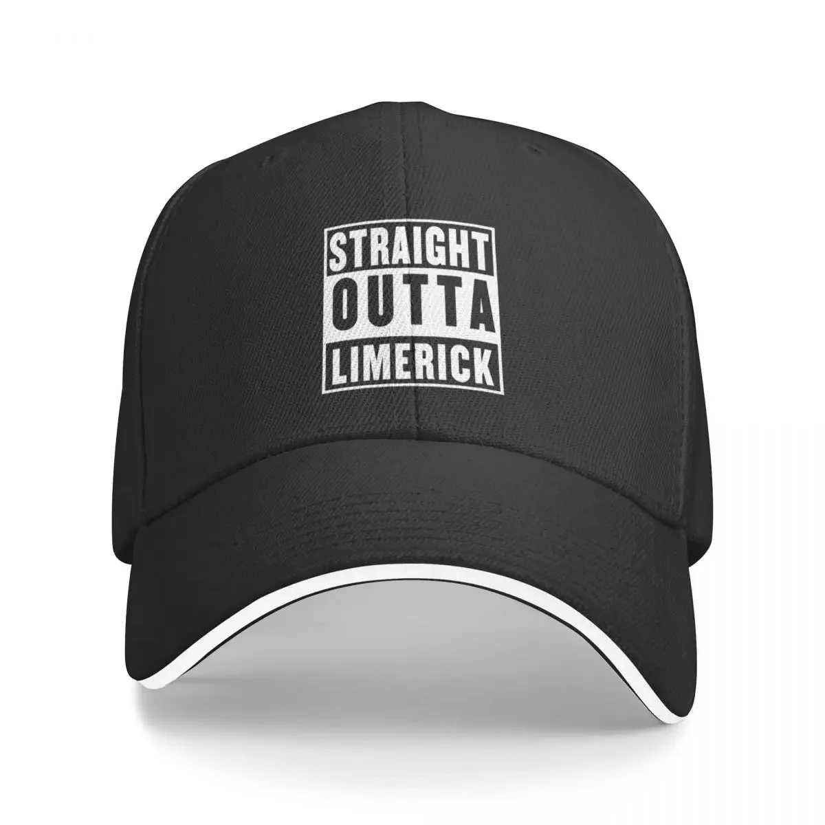 

straight outta limerick - black Baseball Cap custom Hat Luxury Cap beach hat Men's Hats Women's