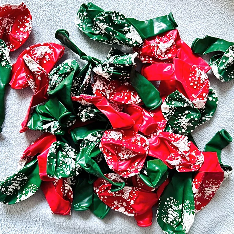 50 عبوة من بالونات عيد الميلاد لتزيين حفلات ديكور المنزل بالونات ديكور عيد الميلاد