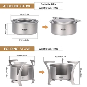 Titanium Sandbank Camping Herd Alkohol Ultraleve Mini Pocket Outdoor Folding Herd Hauptverkäufe nautischer Gasherd - №4