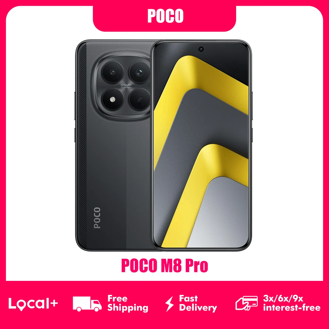 POCO M8 Pro 5G 8GB 256GB 12GB 512GB NFC Batería de 6500mAh Cámara de 50MP Teléfono Inteligente