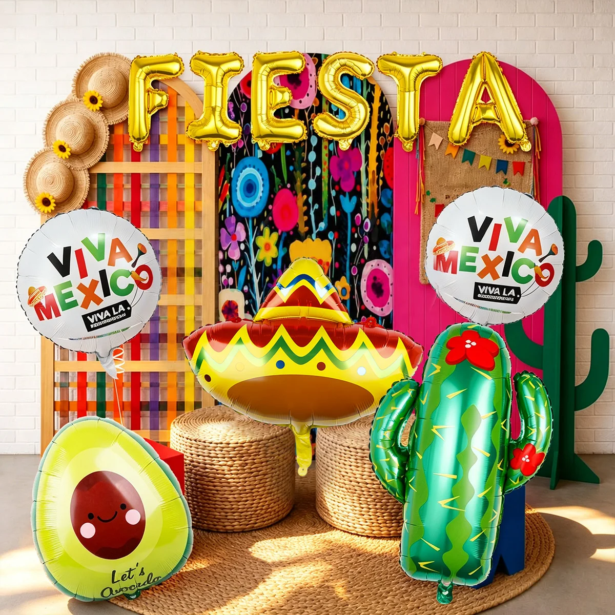 11-Piece Mexican Party Balloon Set – Perfect for Carnival, Room, Birthday, and Fiesta Decorations view 6