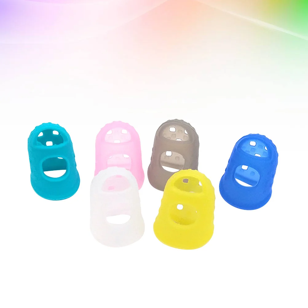 

10Pcs Silicone Guitar Fingertip Protectors Ventilated Durable Finger Guards for Ukulele Beginners Finger Pain Prevention