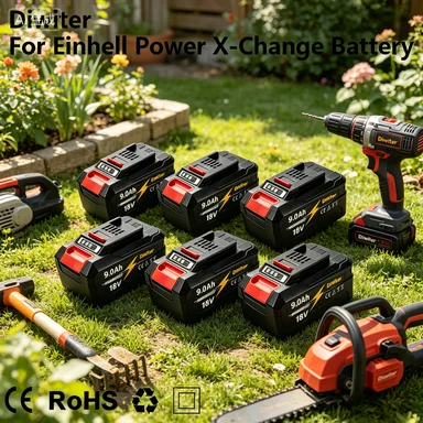 

Аккумулятор EINHELL 18V 8Ah 9Ah для электроинструментов EIN18 C2, совместимый с EINHELL 18V Power X-change PX-BAT4 4511396 4511437 TE18 (модель 2026 года)