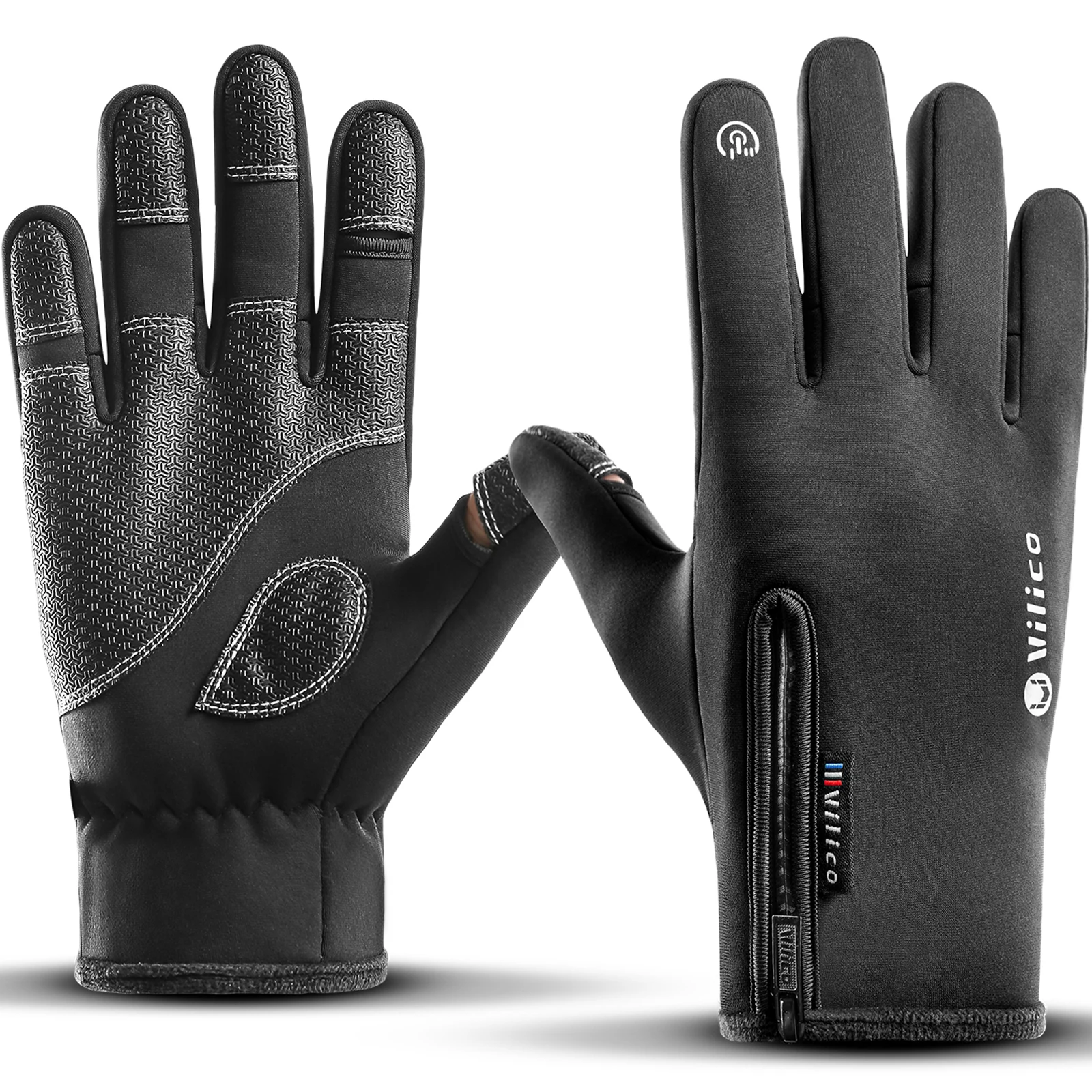 Fingerlose Winter-Angelhandschuhe für Männer und Frauen, winddichtes und kaltes Wetter, Touchscreen-Reithandschuhe, geeignet für Fotografie