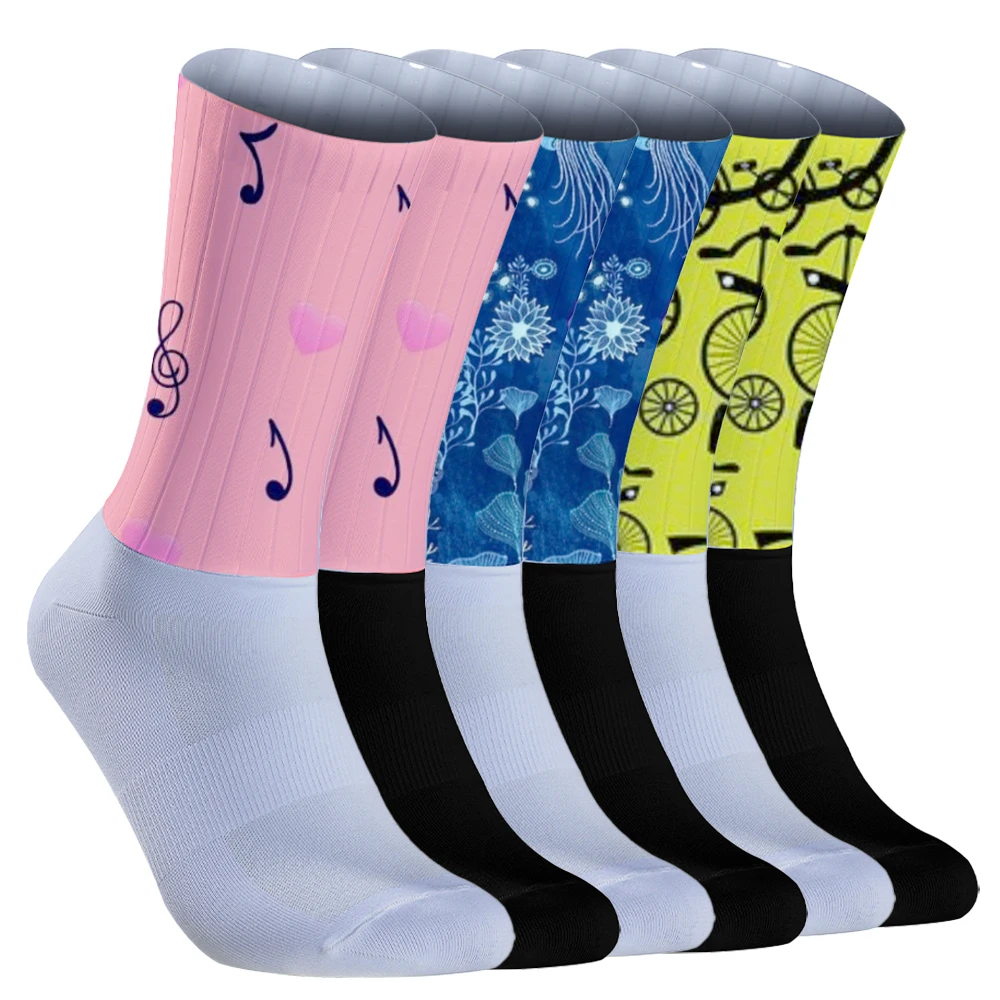 Chaussettes de sport personnalisées pour hommes et femmes, chaussettes de course professionnelles, chaussettes de cyclisme