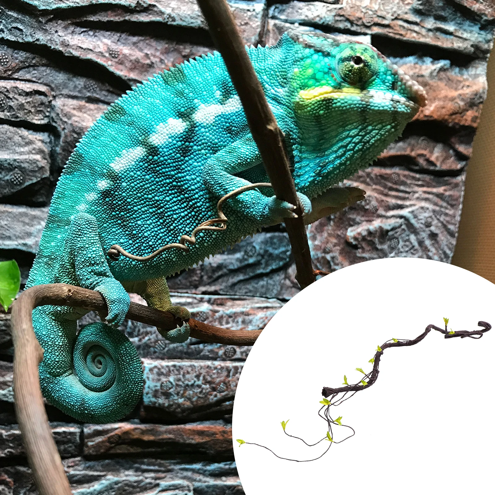

Artificial Rattan Vine Plant Reptile Habitat Decor Fake Vines For Pet Box Plastic Climbing Plants Bendable Vine Reptile