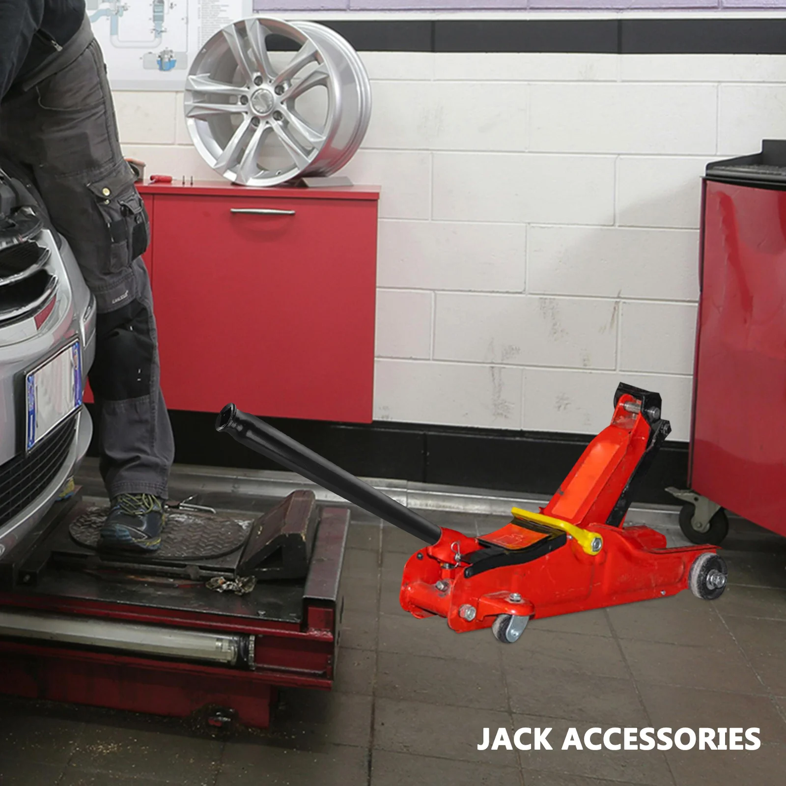 

Floor Jack Handle Replacement Horizontal Hydraulic Jack Handle Compact Portable Easy Storage for Automotive and DIY Maintenance