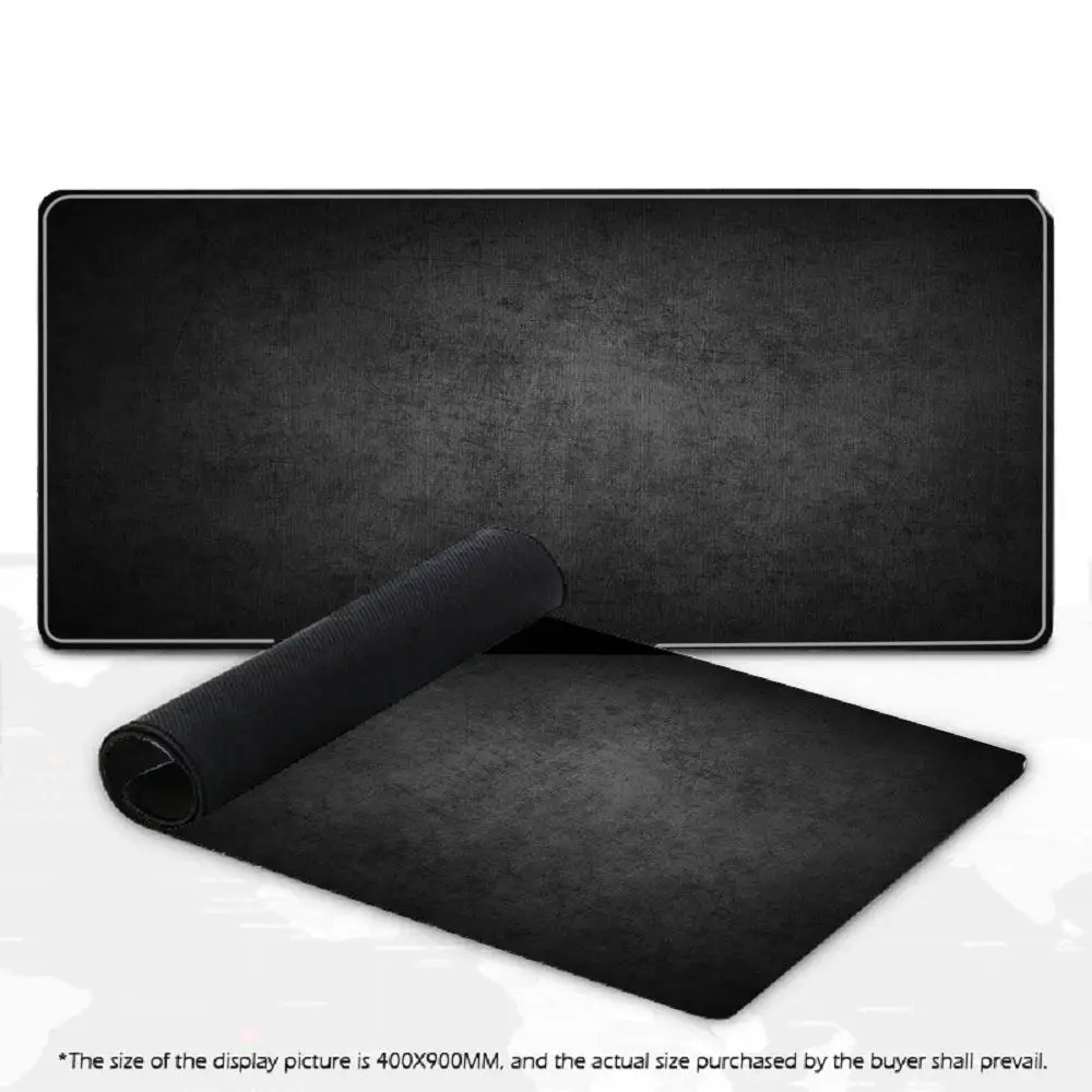 Large Retro Textured Dark Grey Gaming Mouse Pad Extended Desk Mat Stitched Edges Nonslip Rubber Base Smooth for Office Esports