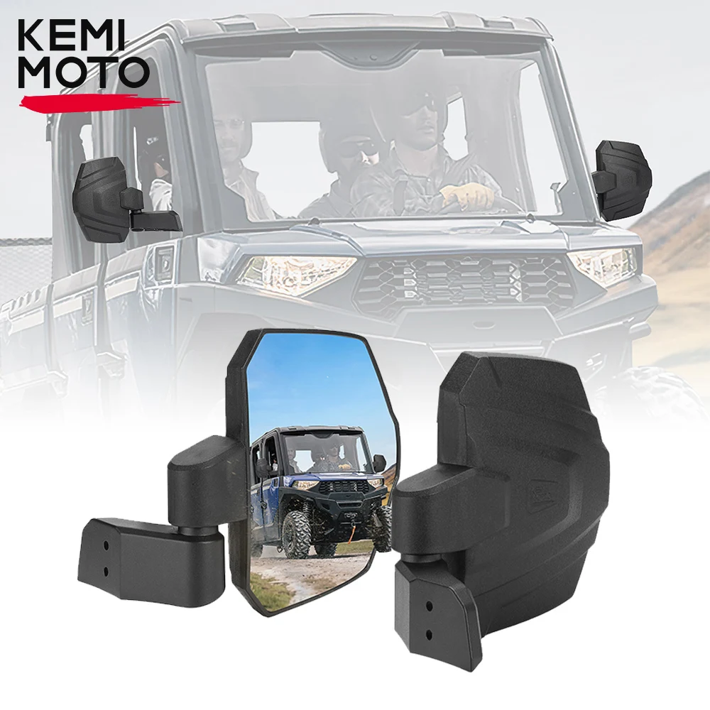 KEMIMOTO Upgraded Rearview Mirrors Compatible with Polaris Ranger XP SP 1000 570 / Commercial Pro XD 2020-2023 UTV Accessories