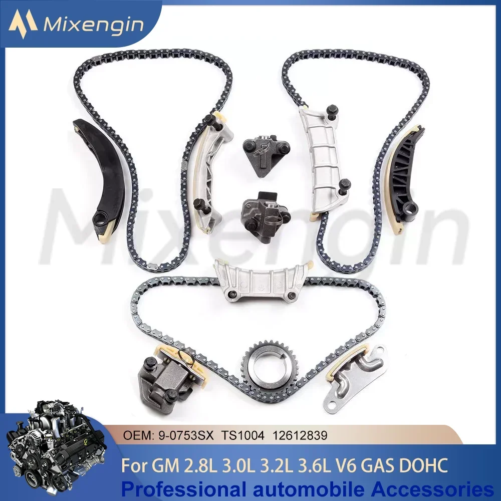 Engine Parts Timing Chain Kit Set For 2.8L 3.0L 3.2L 3.6L V6 DOHC Buick Cadillac Pontiac Saab Saturn Suzuki 2006-2013 9-0753SX