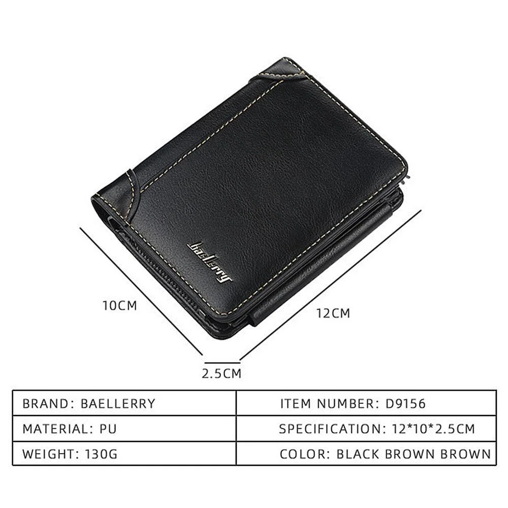 Neue Leder Männer Brieftaschen Hohe Qualität Zipper Kurze Desigh Karte Halter Männlichen Geldbörse Vintage Münze Halter Männer Brieftaschen – Detail 2