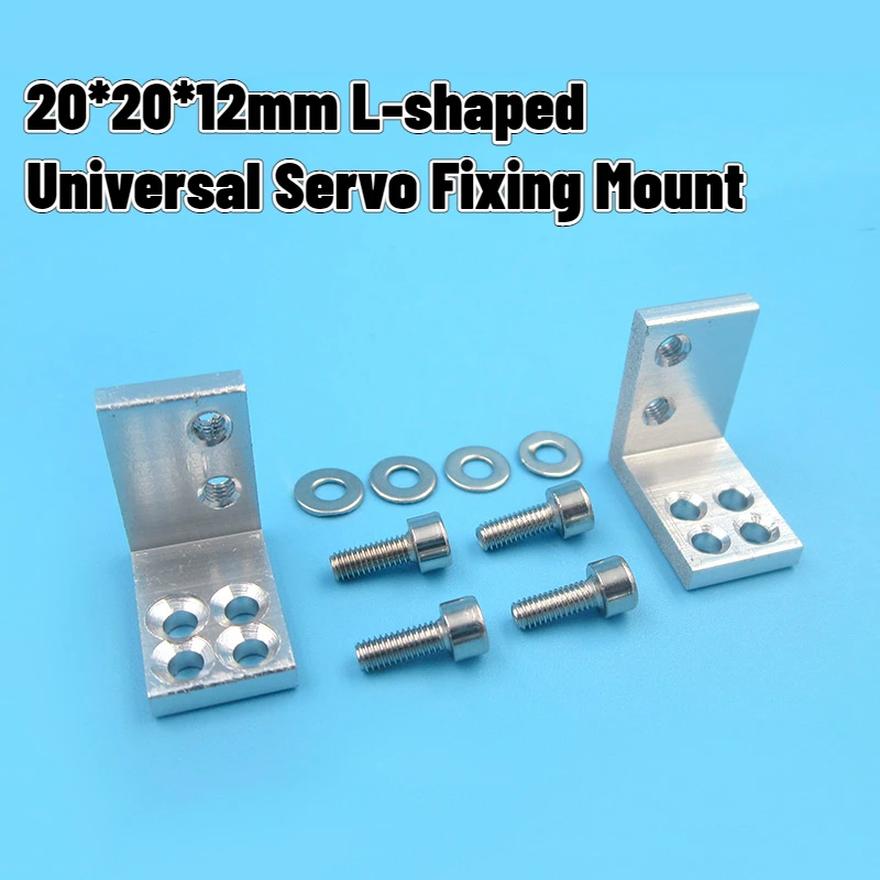 

1 Set 20*20*12mm Universal L-shaped Servo Fixing Mount Metal Holder Support Fastener For RC Boat O Yacht MONO RC Car Model