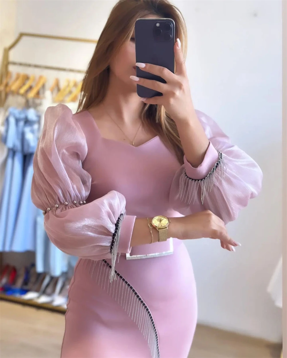 Customized Simple Square Sheath Celebrity Cocktail Flowers Sequin Draped S Prom Dressesdress party evening elegant luxury celebr