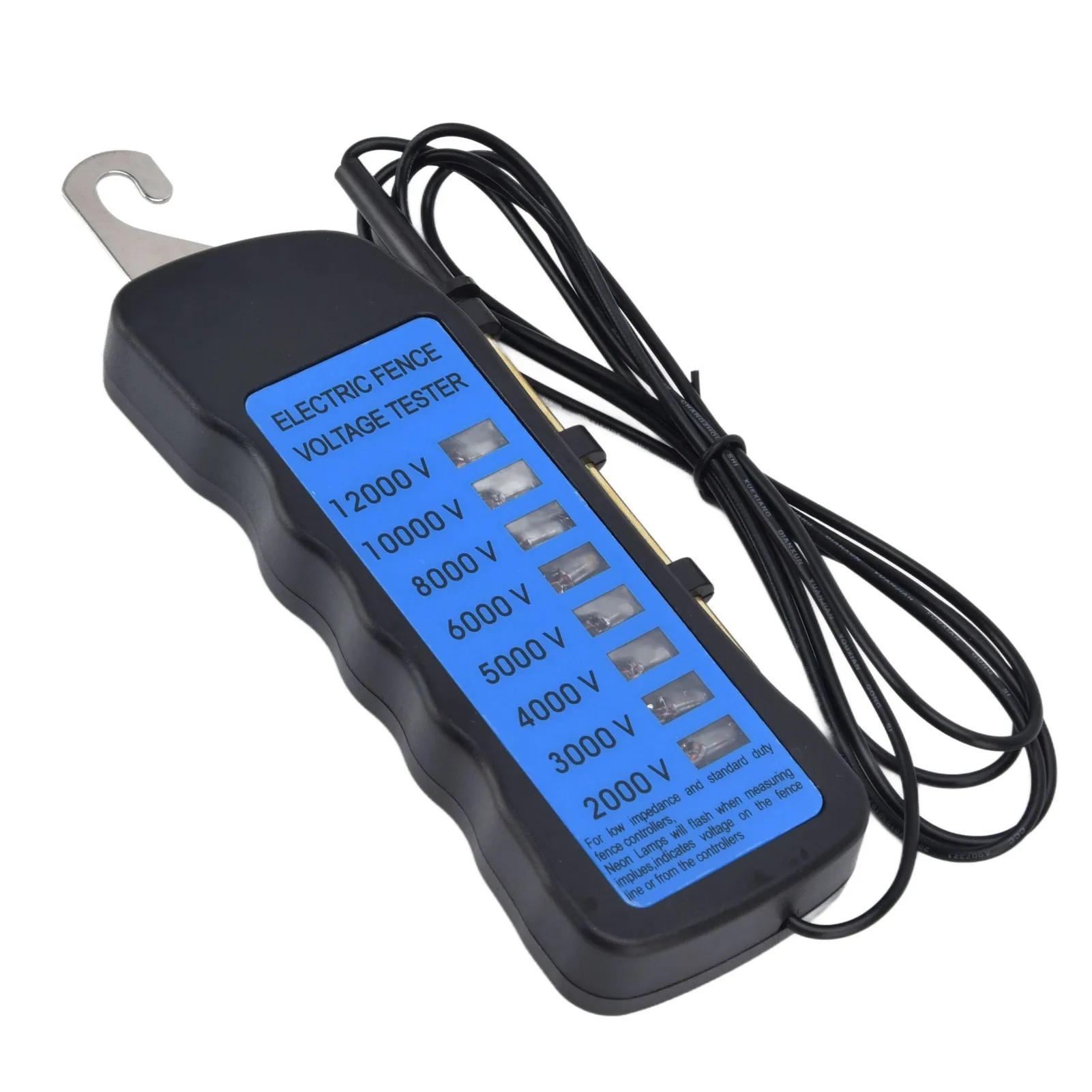 NEUER 12KV Neonzaun-Spannungsprüfer 2000 bis 12000V 8 Neon-Anzeigelampen Wasserdichter Zaunprüfer für Bauernhöfe – Detail 4