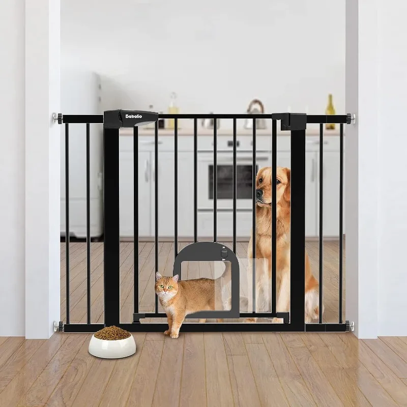 Upgraded Baby Gate with Cat Door, 29-43