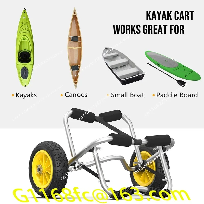 High Quality Kayak Hand Push Folding Trailer Paddleboard Push-pull Cart Surfboard Tool