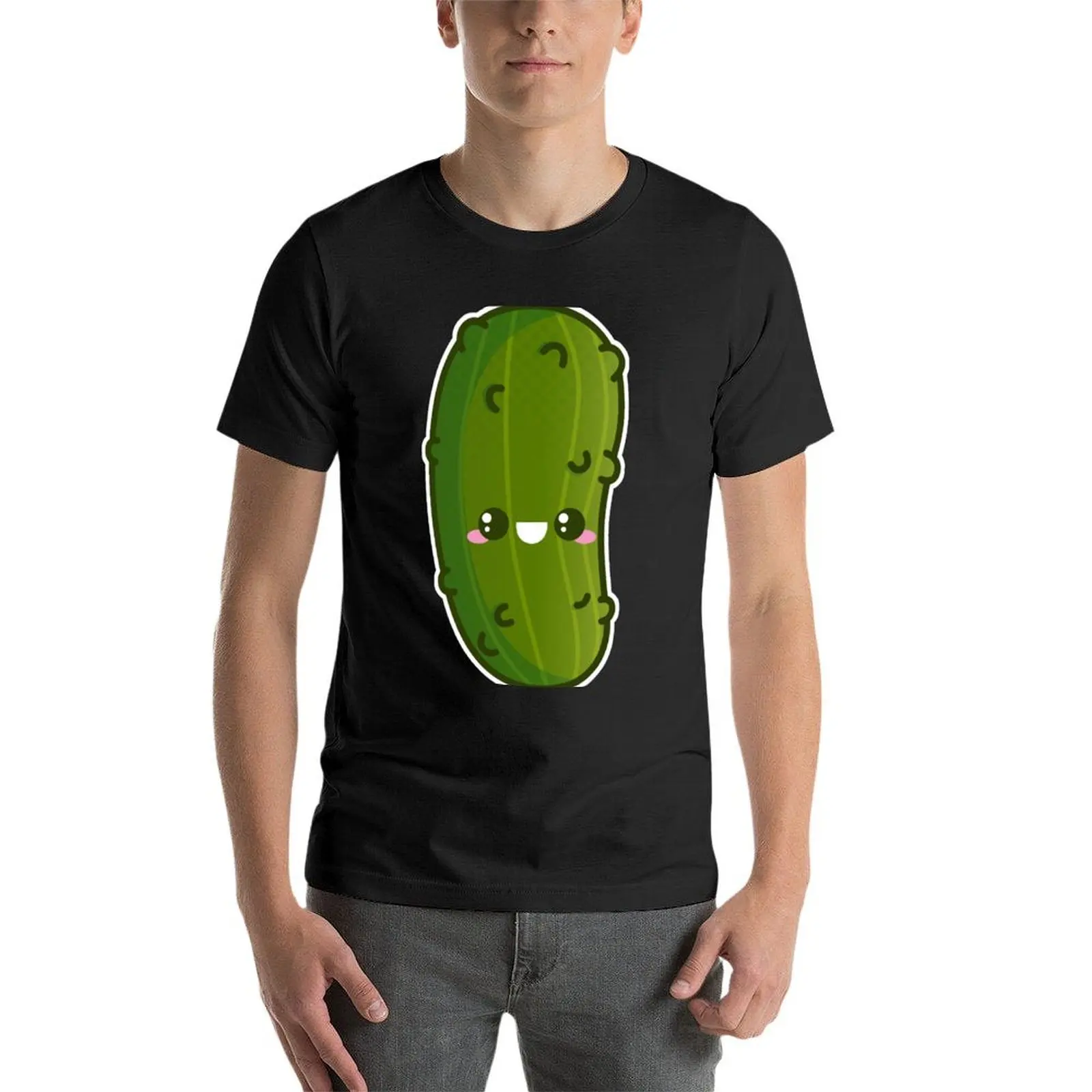 Camiseta em Pickle Kawaii Masculina, Fruta do Tear Blanks, Nova Edição