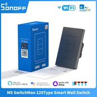 SONOFF M5 SwitchMan WiFi Switch eWeLink-Remote Smart House Wall Button 120 Type Switch Works With Alexa Google Home Alice