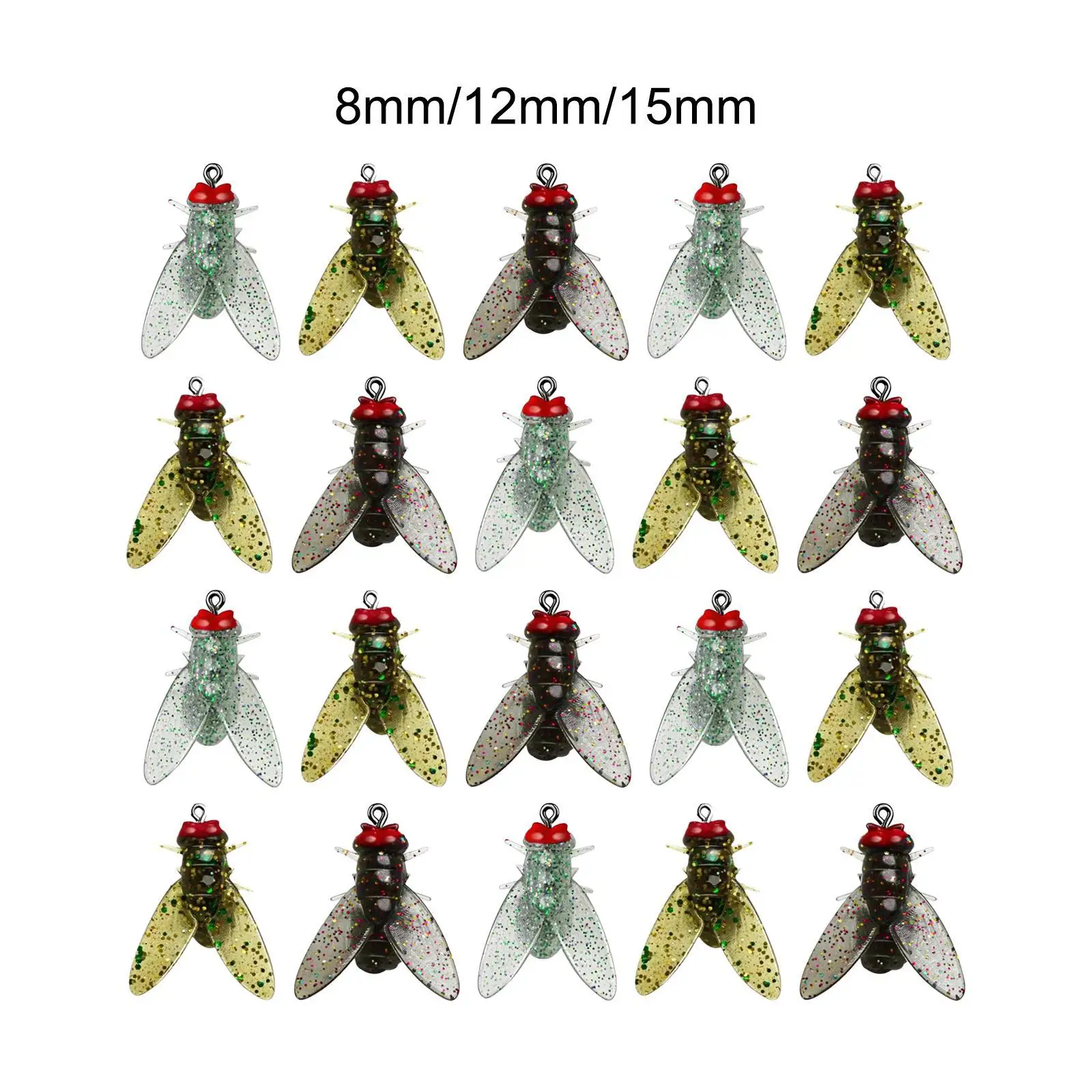 

20 Pieces Bionic Flies Fishing Lures Bass Lure for Sea Big Game Fishing Boat