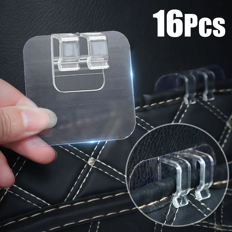 16pcs Car Carpet Floor Mats Fixing Stickers Anti-skid Fastener Clip Self-adhesive Clamp Auto Interior Mat Fixer Accessories