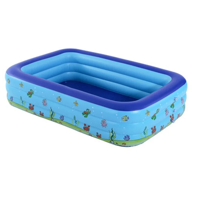 

Rectangular Thick PVC Family Adults Kids Inflatable Swimming Pools for Summer Party