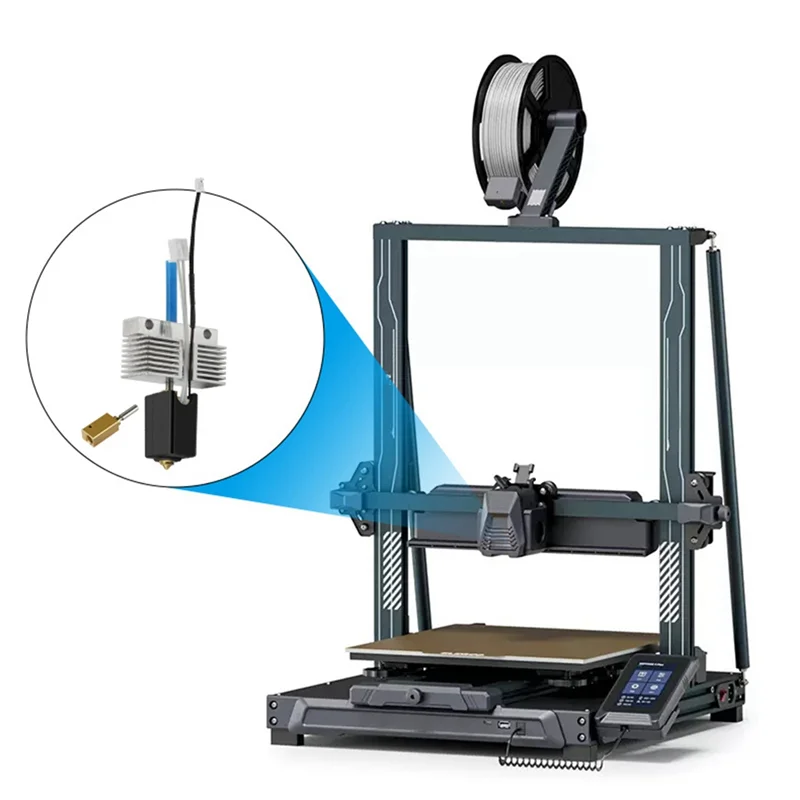Luar Biasa 2 Buah untuk ELEGOO Neptune 4 MAX/4 PLUS 3D Printer Logam Hotend 3D Printer Aksesoris untuk Kuningan Hotend Kit