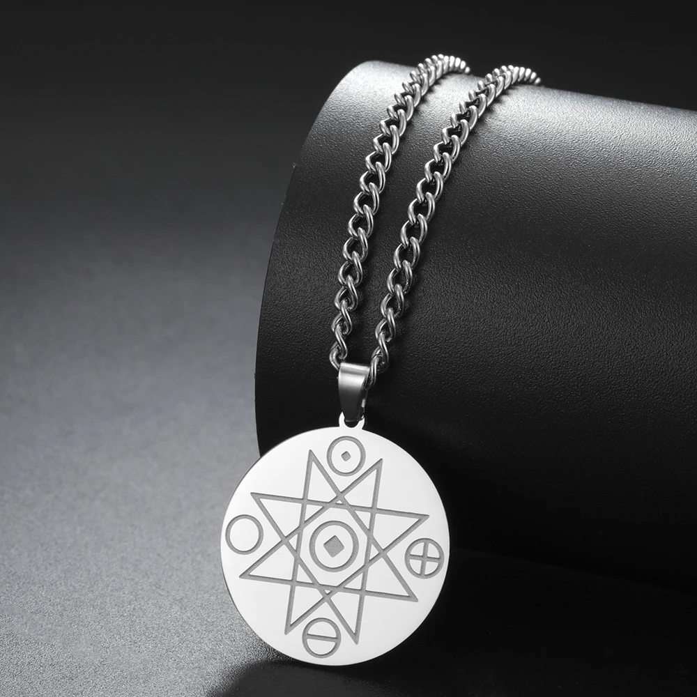 Dawapara Melchizedek Priestertum Symbol Halskette König des Friedens Oktagramm Anhänger Edelstahl religiösen Schmuck – Detail 13